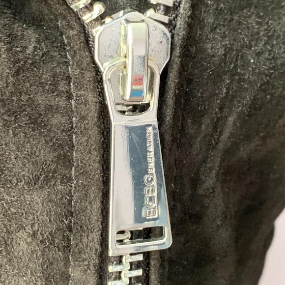 BCBGeneration Suede Leather Moto Jacket - Picture 11 of 16